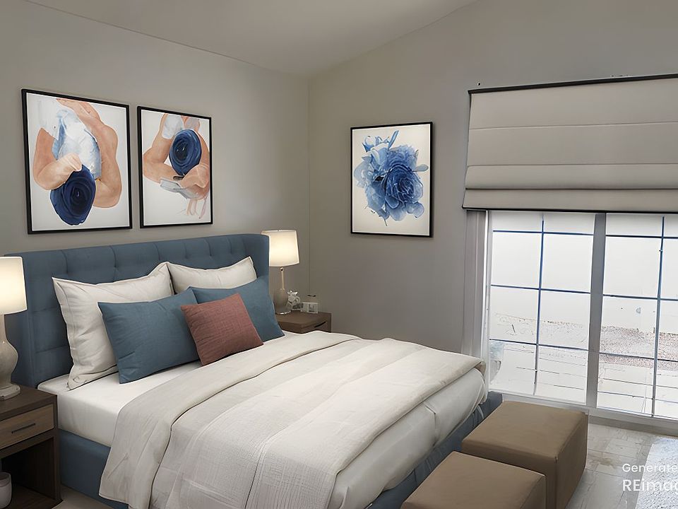 Bedroom 1 staged