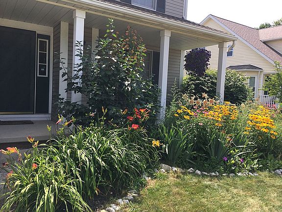 Flowers and porch 