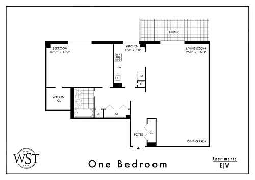 Floor plan One Bedroom