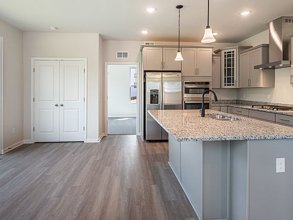 Bright dining area next to kitchen