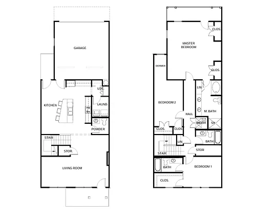 Floor plan C7 - New Construction Townhome