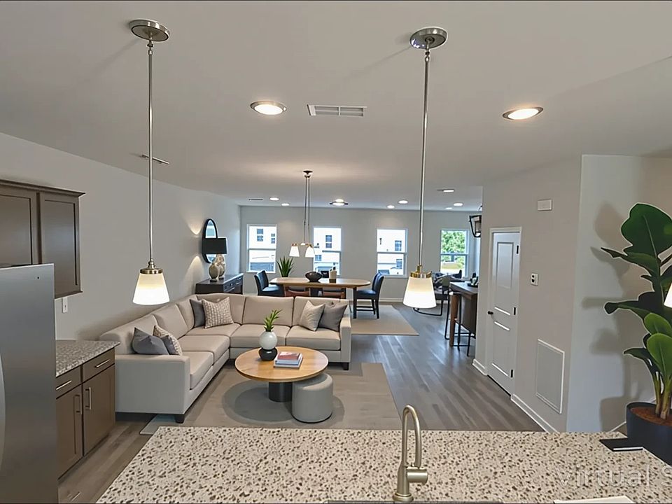 Living Room Virtually Staged to provide perspective