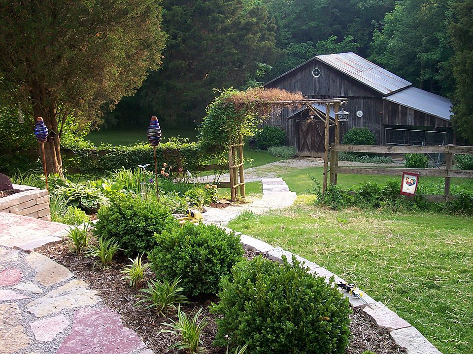 Back yard view to barn