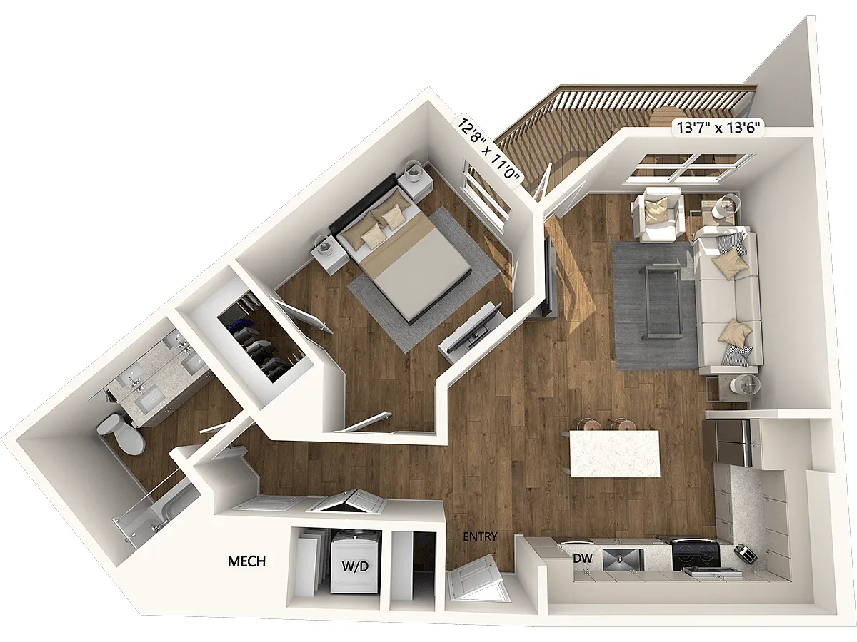 Floor plan A2-767sf-FinishIV