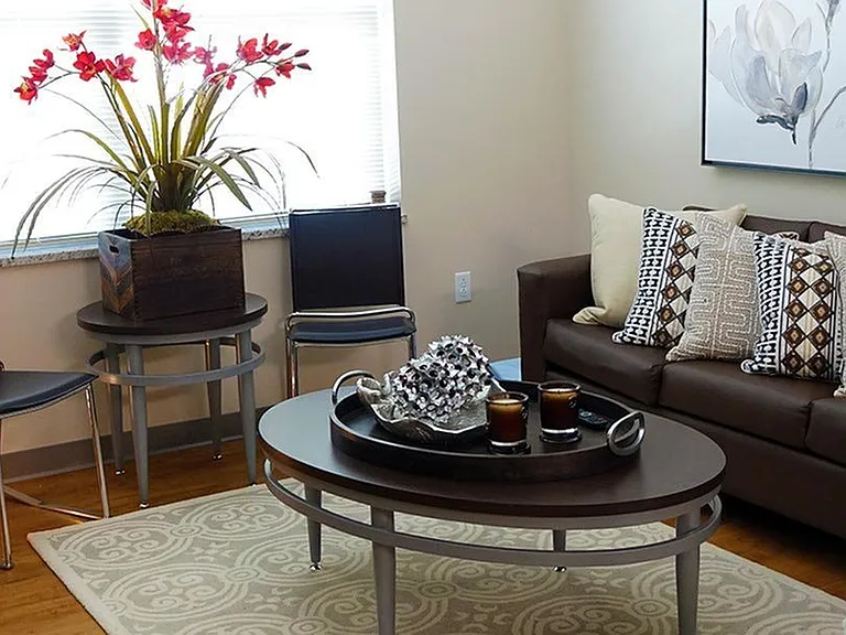 A central spot to unwind and feel at home.