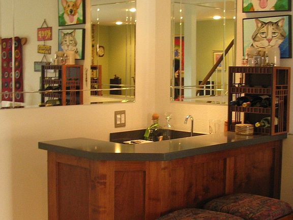 Wet bar in family room