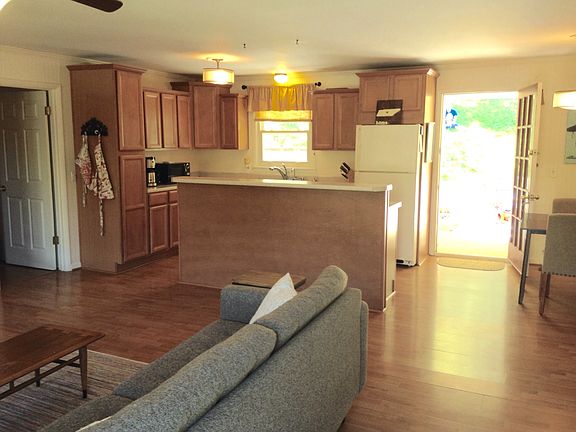 living room, eat-in kitchen