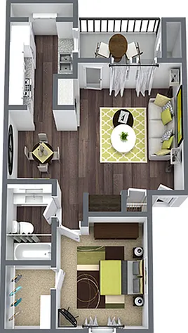 One Bedroom One Bath Floor Plan One Bedroom One Bath Floor Plan