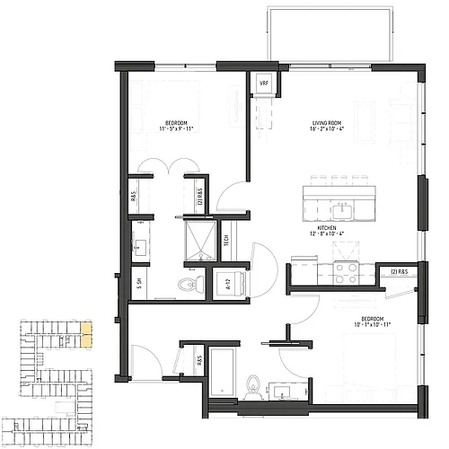 Floor plan Lowry - B1