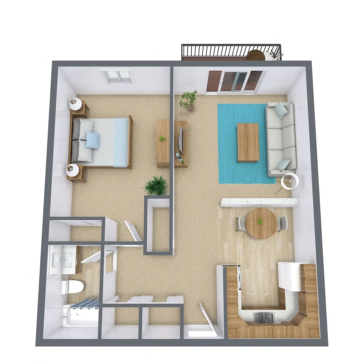 Floor plan One Bedroom 11A