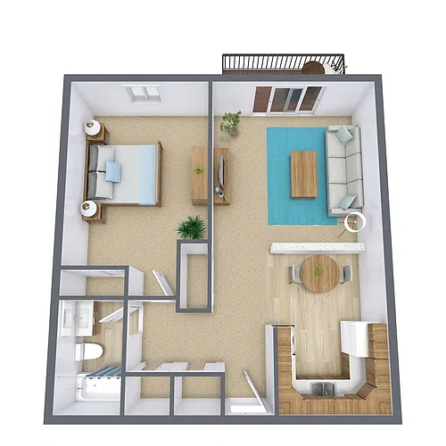 Floor plan One Bedroom 11A