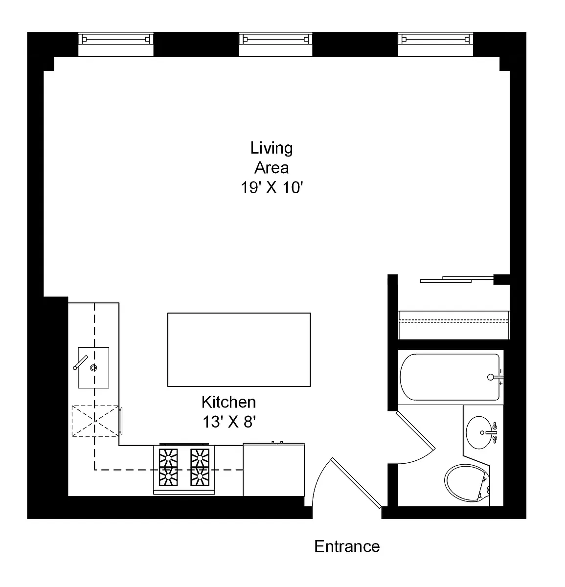 Floor plan Studio B