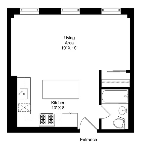 Floor plan Studio B