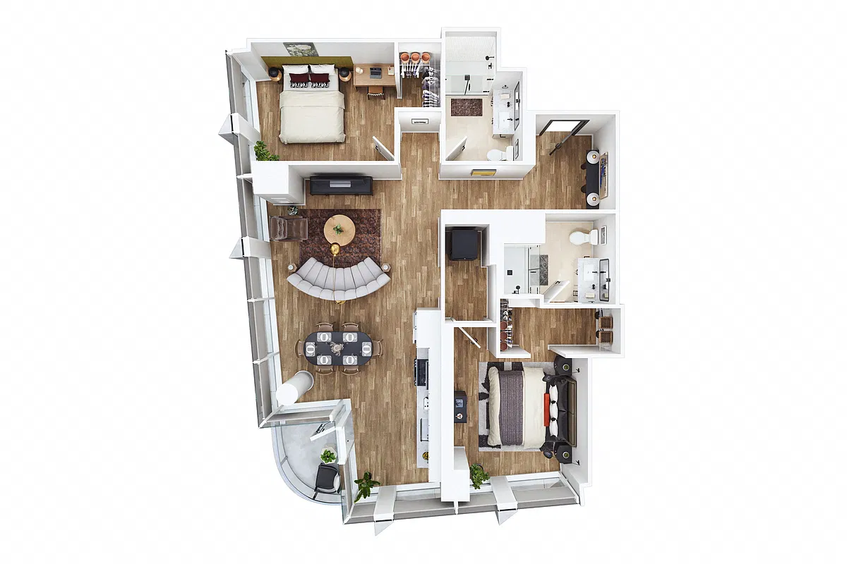 Floor plan Two Bed - A