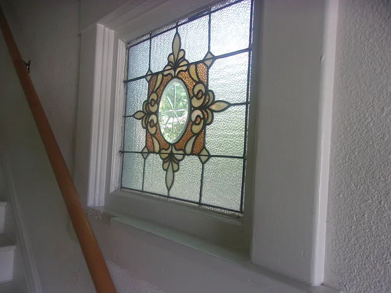 View of stain glass window in the Entry