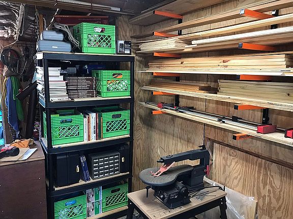 Inside storage bldg