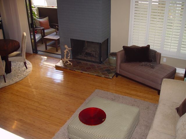 Living Room with bamboo floors