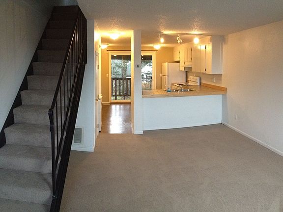 Entering. New carpet.