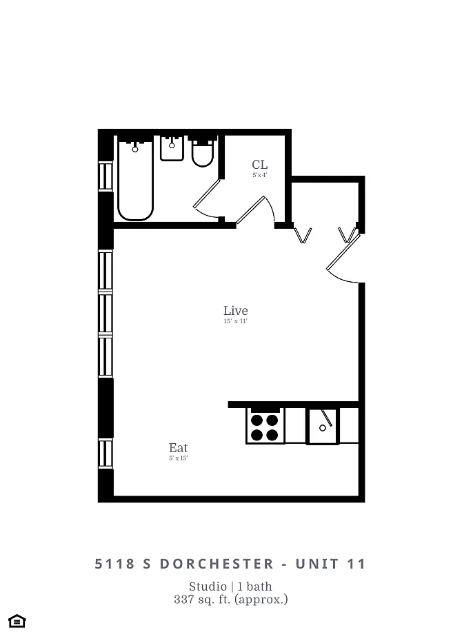 Floor plan Studio (A4)