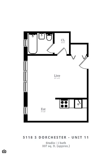 Floor plan Studio (A4)