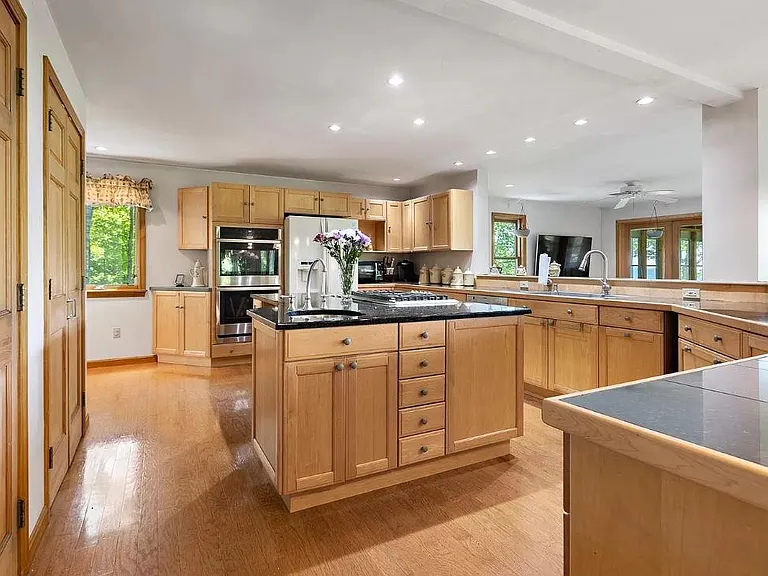 Wide Open Kitchen Space, open to a huge living room