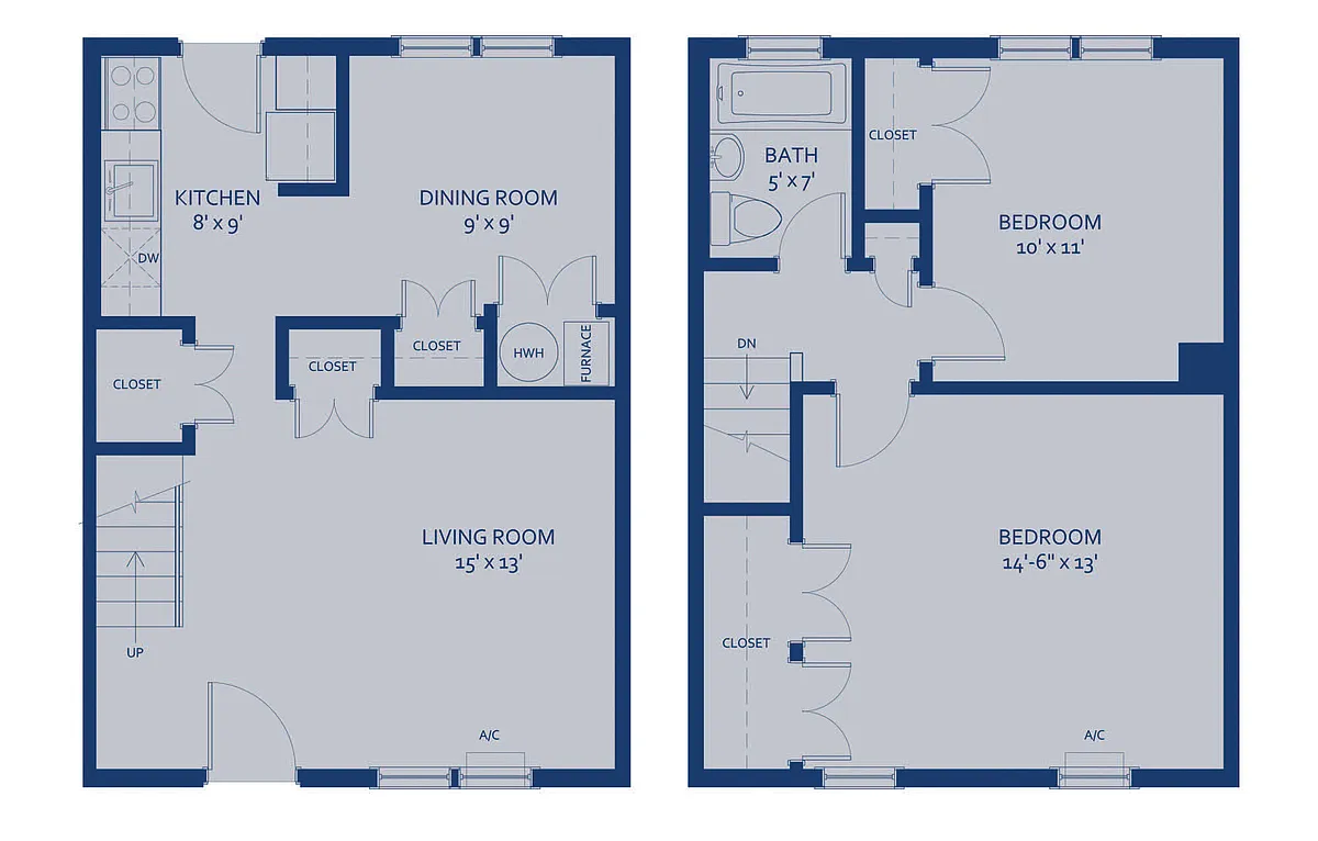 Floor plan 2 Bedroom B