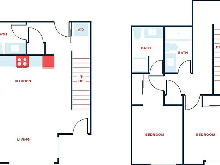 2 Bed, 3 Bath - Apt A Townhouse 2 Bed, 3 Bath - Apt A Townhouse