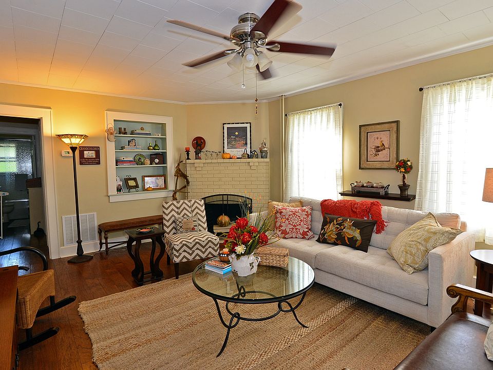 Living room fireplace