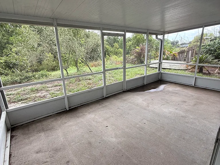 Spacious screened patio.