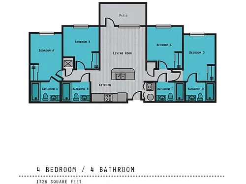 Floor plan 4x4A