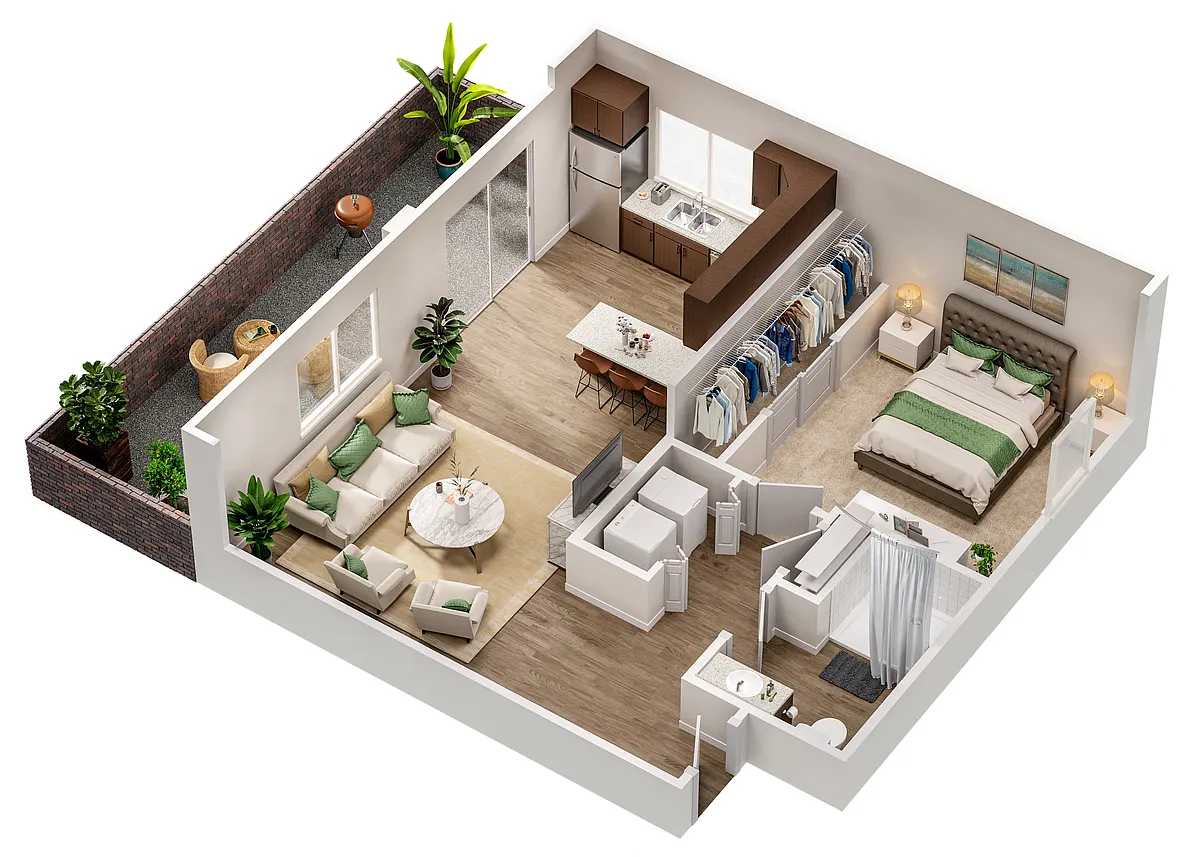 Floor plan 1 Bedroom
