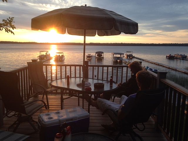 View from deck on lake.