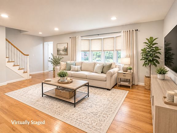 Large, light-filled Living Room and Hardwood Floors (Virtually Staged & Digitally Enhanced)