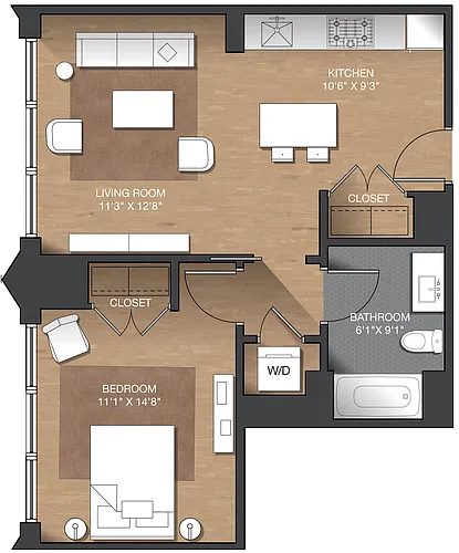 Floor plan E - 1B
