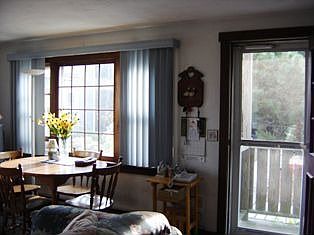 looking out of the front door from the kitchen