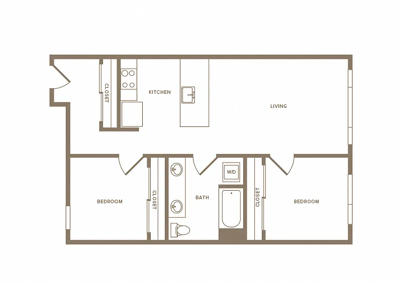 Floor plan B1 2x1 MFTE