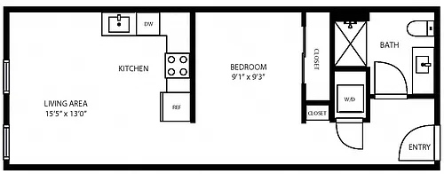 Floor plan Alcove Studio (A)