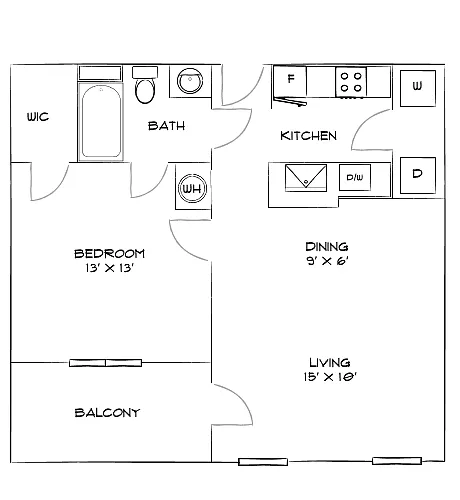Floor plan Design 1B