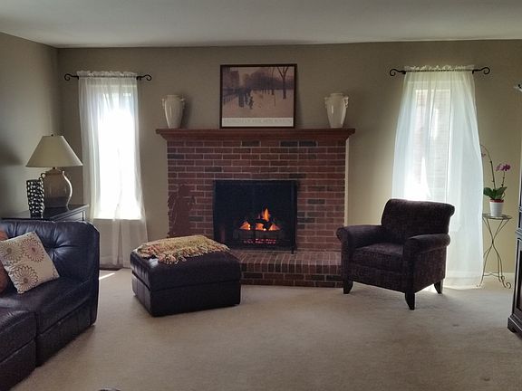 gas fireplace in living room