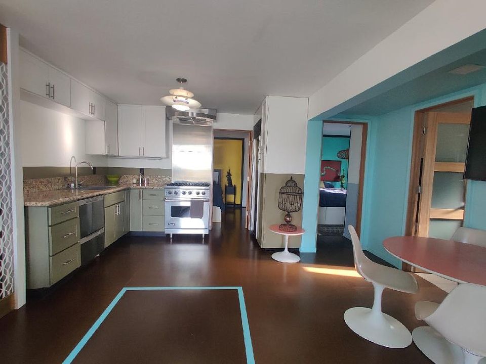 Open kitchen with dining nook