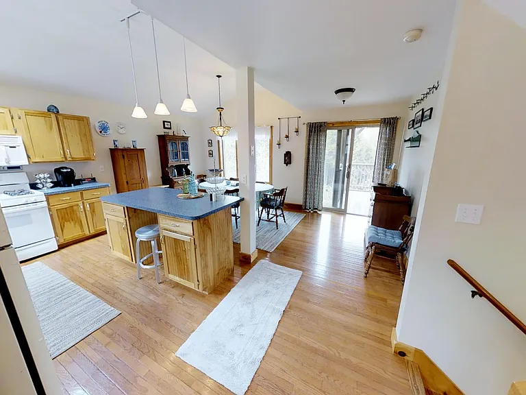 Second level open kitchen/ living area