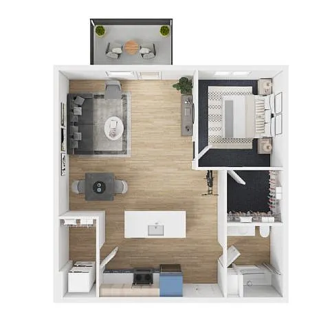 Floor plan 1X1 - C3