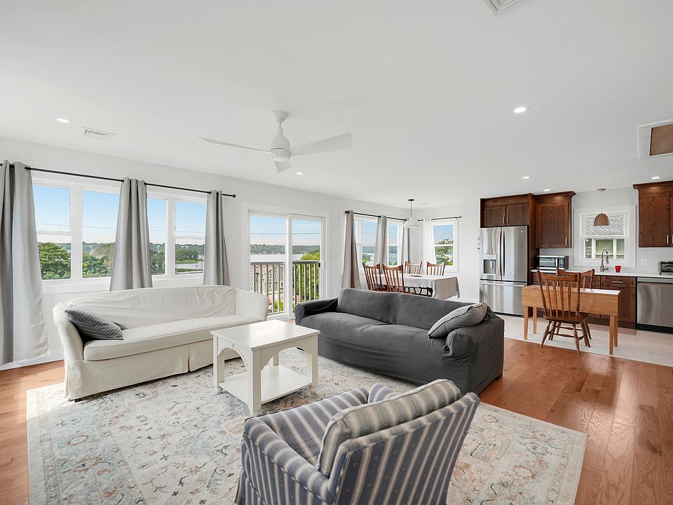 Living Room with view of the Westport River on second level of the house.