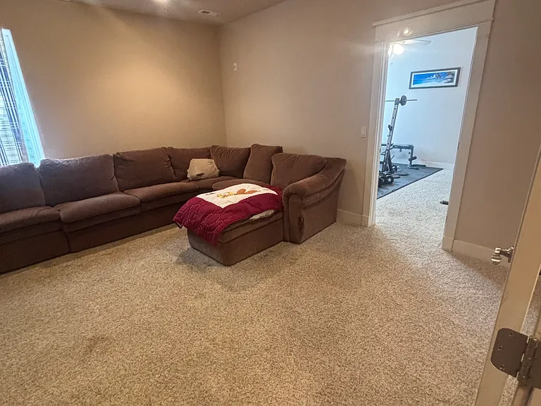 Basement living room attached to the rental room.