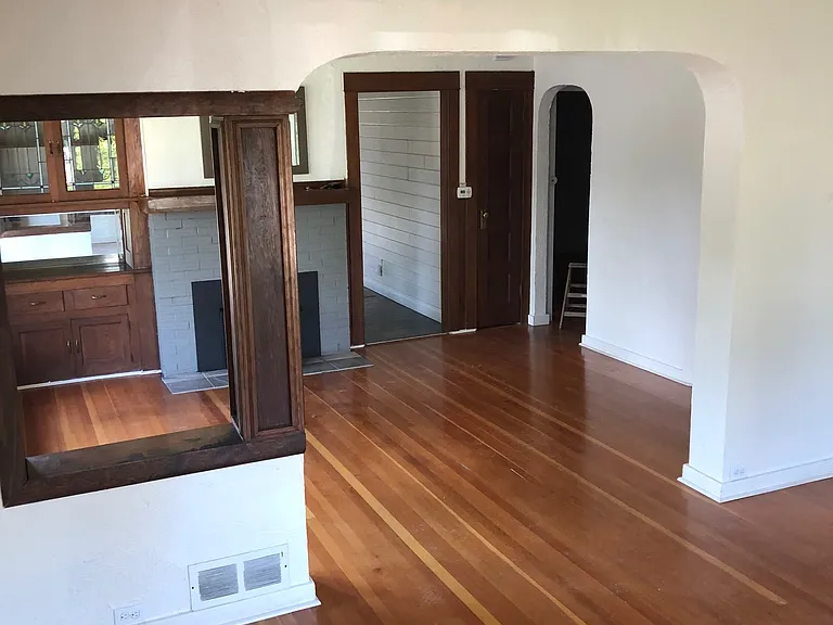 View from living room without furniture