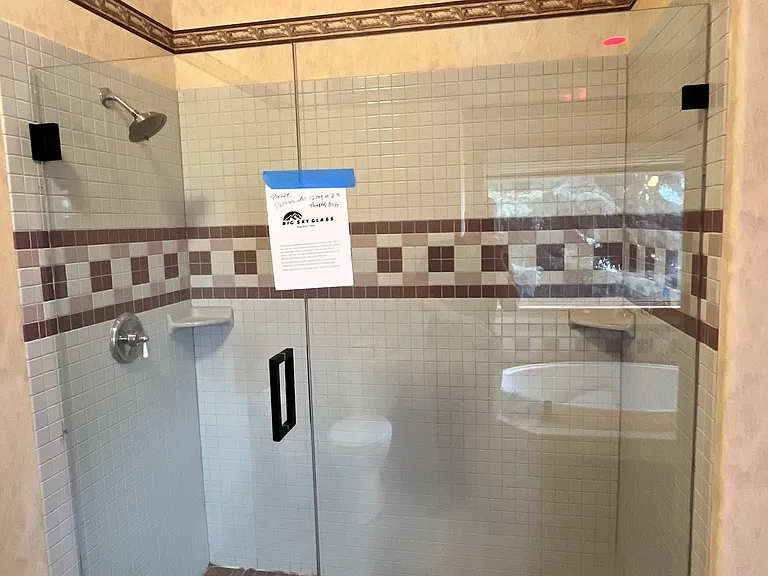 New frameless shower door