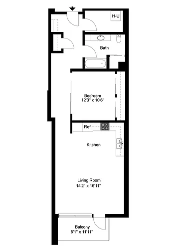 Floor plan 1X1 I