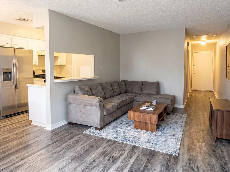 Main living area. Virtually staged