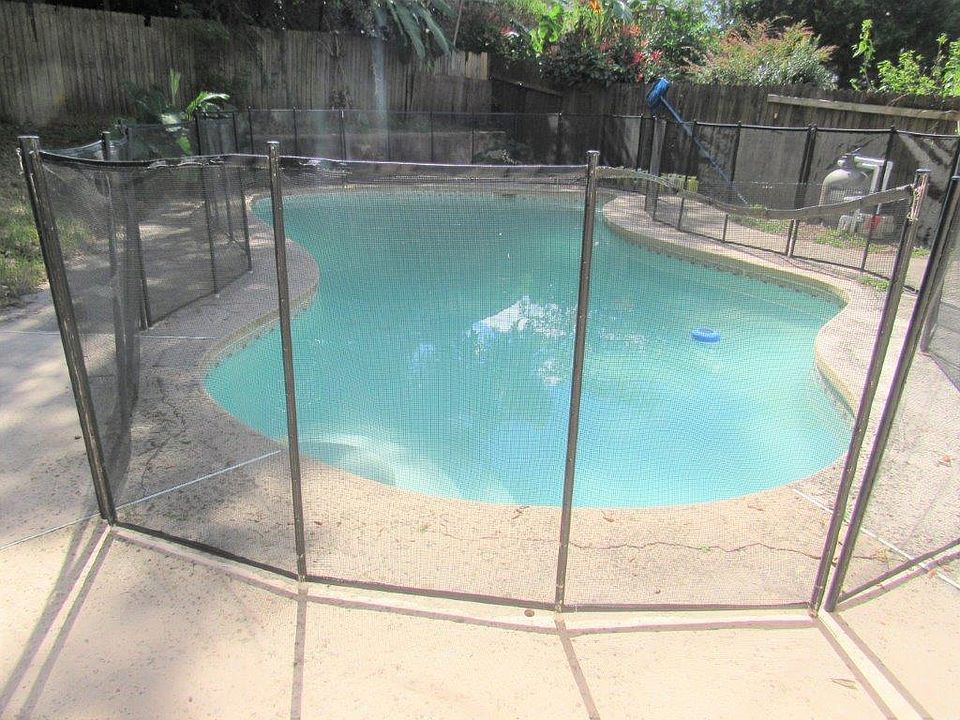 Swimming Pool with Baby Barrier Fence, North View