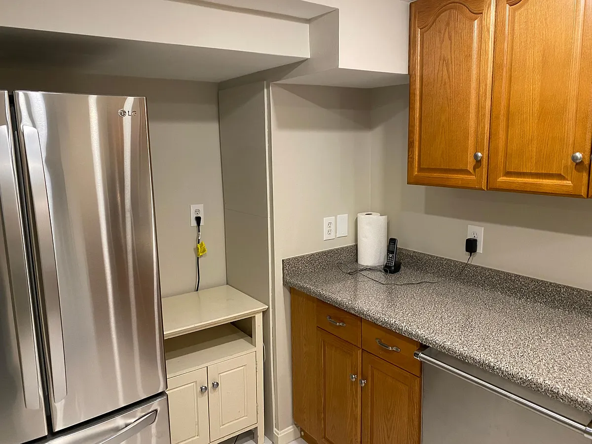 Kitchen with dishwasher and refridgerator - 1233 S Oakcrest Rd